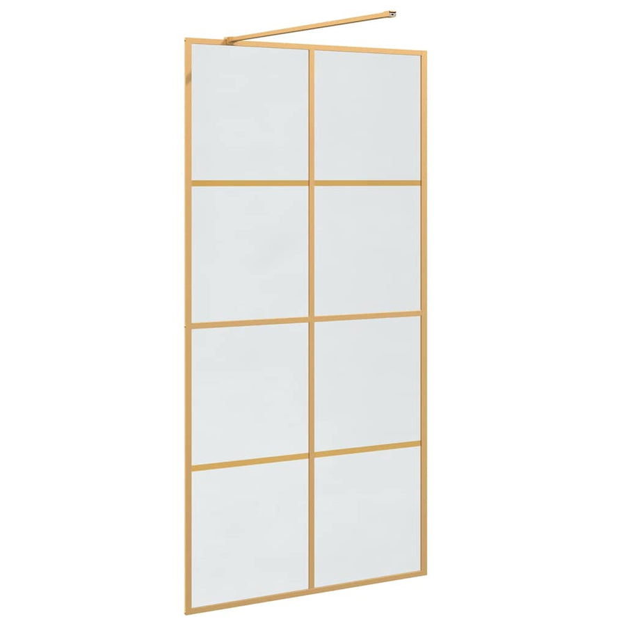 Inloop Douche Wand Goud 100 x 195 cm gehard glas