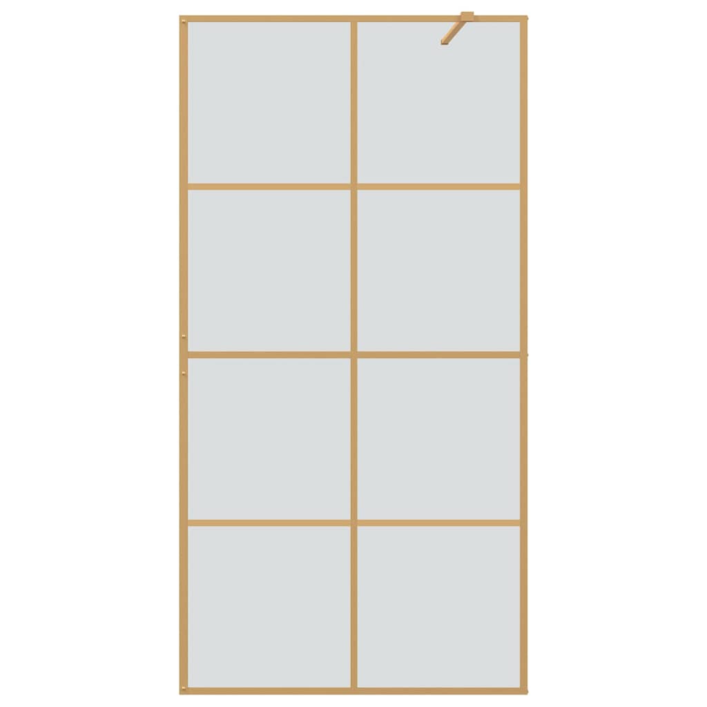 Inloop Douche Wand Goud 100 x 195 cm gehard glas