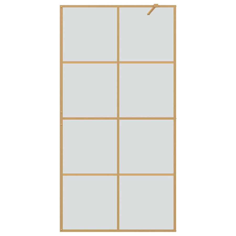 Inloop Douche Wand Goud 100 x 195 cm gehard glas