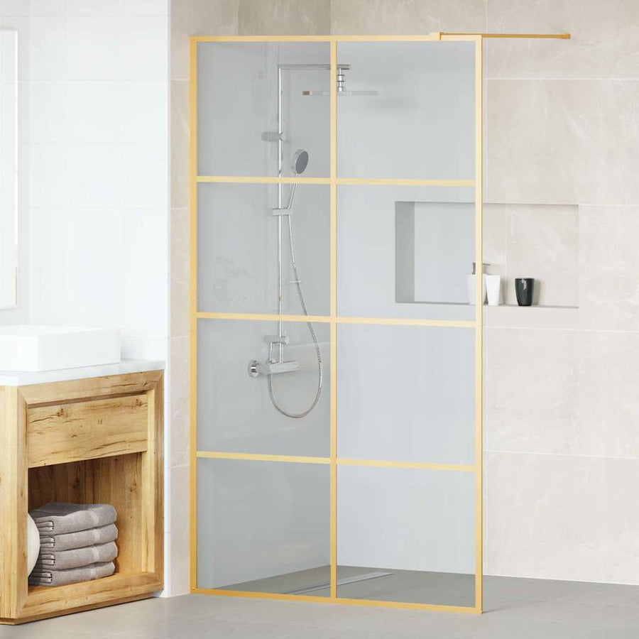 Inloop Douche Wand Goud 115 x 195 cm gehard glas