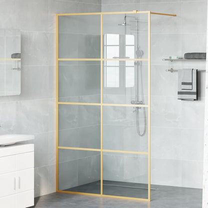 Inloop Douche Wand Goud 115 x 195 cm gehard glas