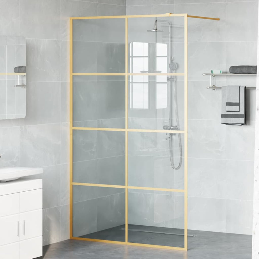Inloop Douche Wand Goud 115 x 195 cm gehard glas