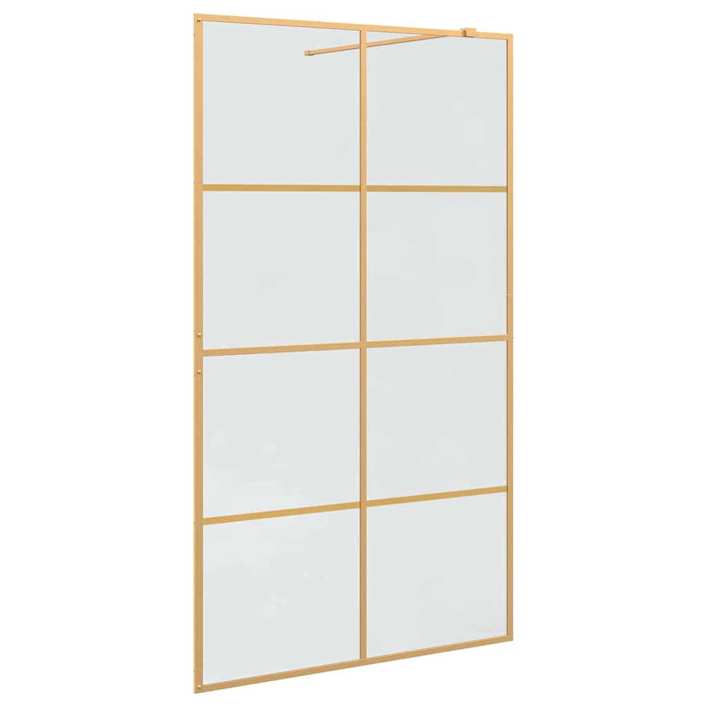 Inloop Douche Wand Goud 115 x 195 cm gehard glas
