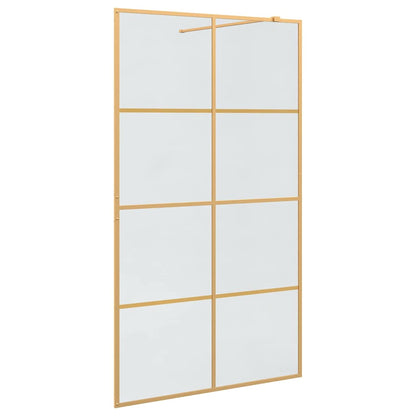 Inloop Douche Wand Goud 115 x 195 cm gehard glas
