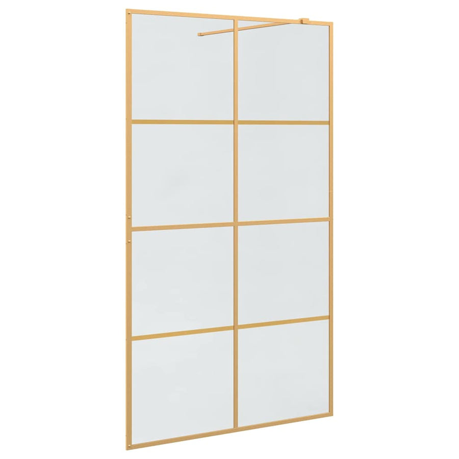 Inloop Douche Wand Goud 115 x 195 cm gehard glas