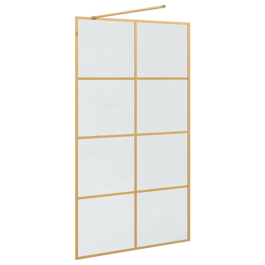 Inloop Douche Wand Goud 115 x 195 cm gehard glas