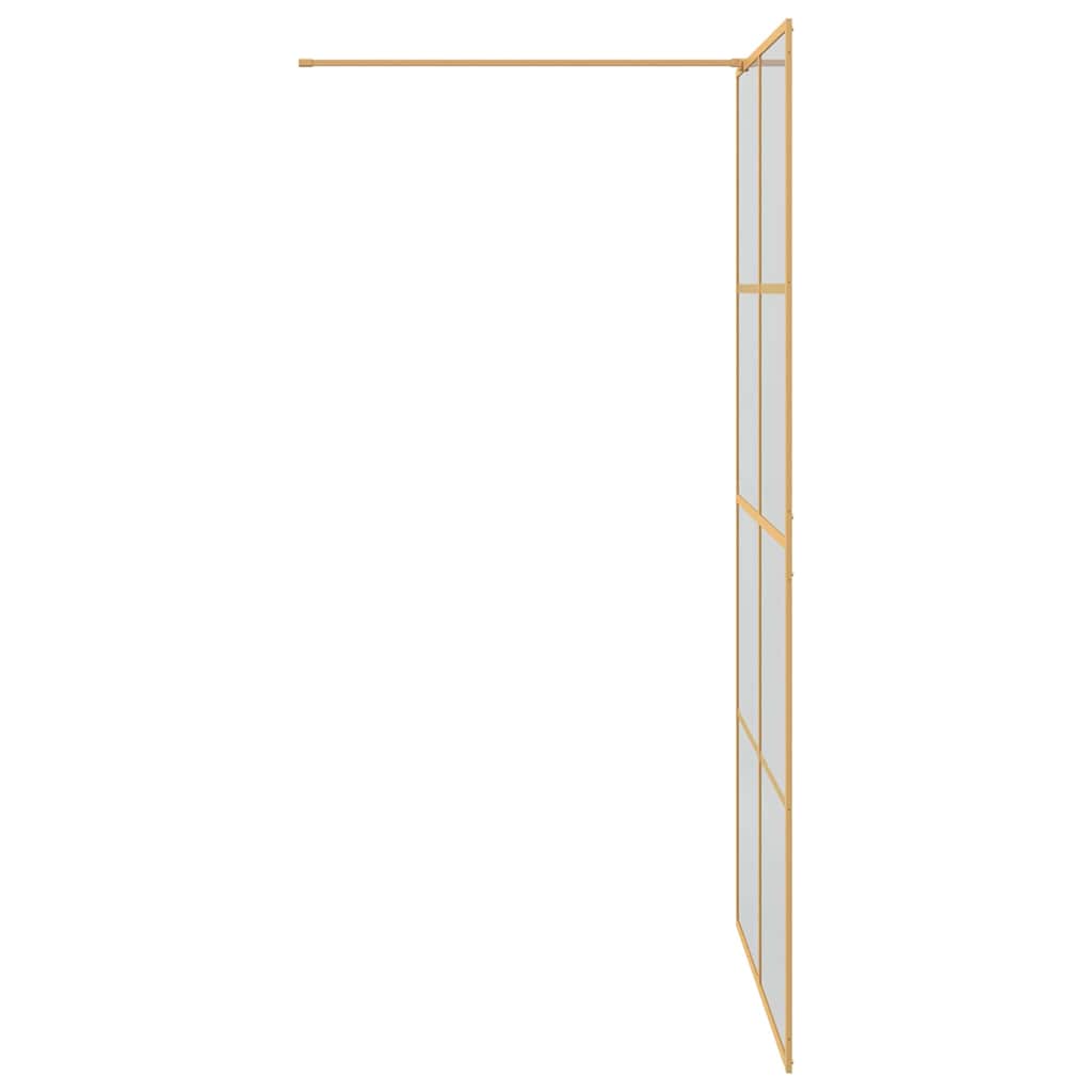 Inloop Douche Wand Goud 115 x 195 cm gehard glas