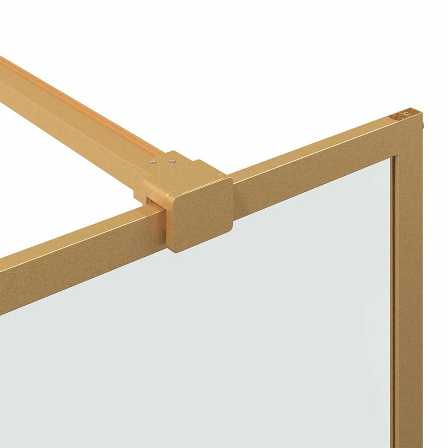 Inloop Douche Wand Goud 140 x 195 cm gehard glas