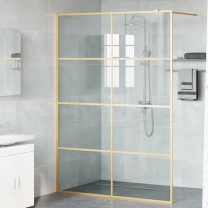 Inloop Douche Wand Goud 140 x 195 cm gehard glas