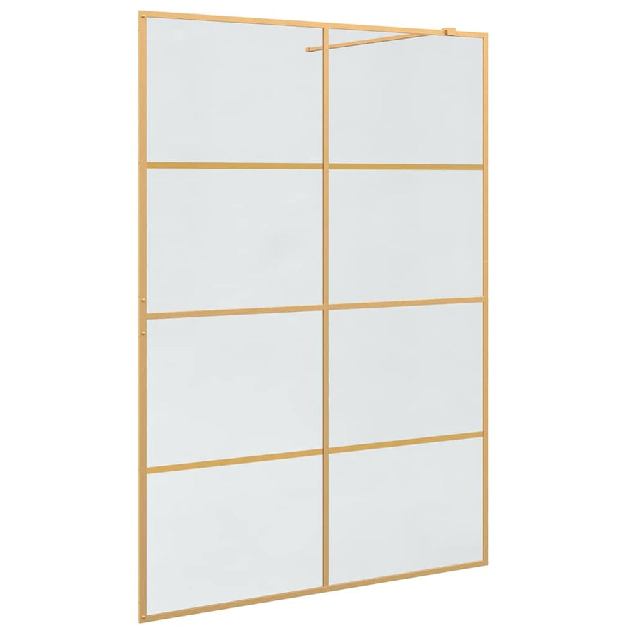 Inloop Douche Wand Goud 140 x 195 cm gehard glas