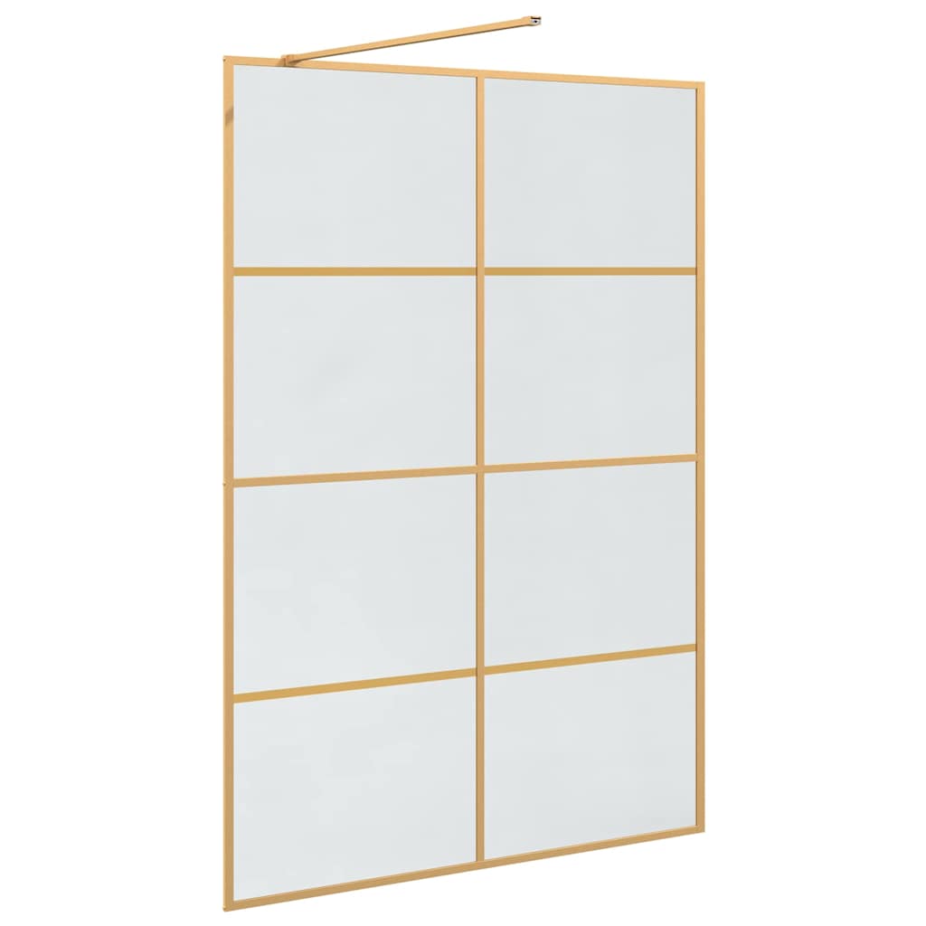 Inloop Douche Wand Goud 140 x 195 cm gehard glas