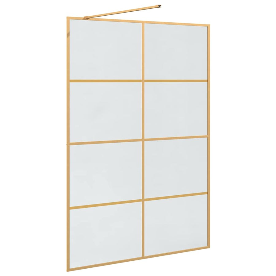Inloop Douche Wand Goud 140 x 195 cm gehard glas