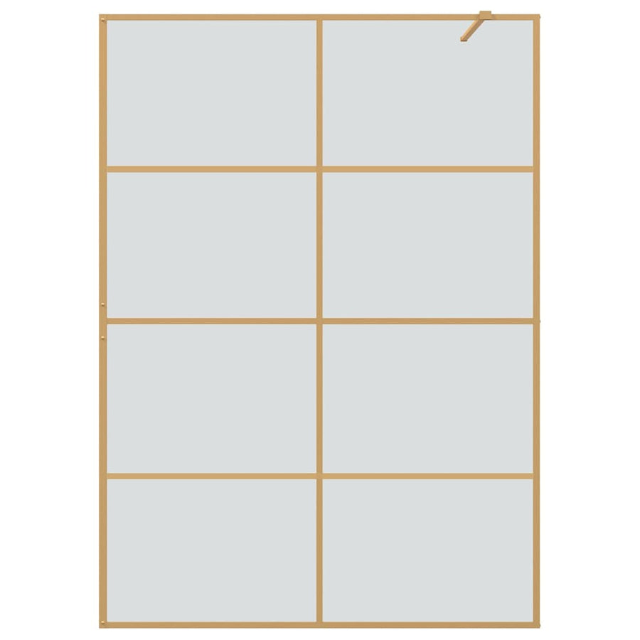 Inloop Douche Wand Goud 140 x 195 cm gehard glas