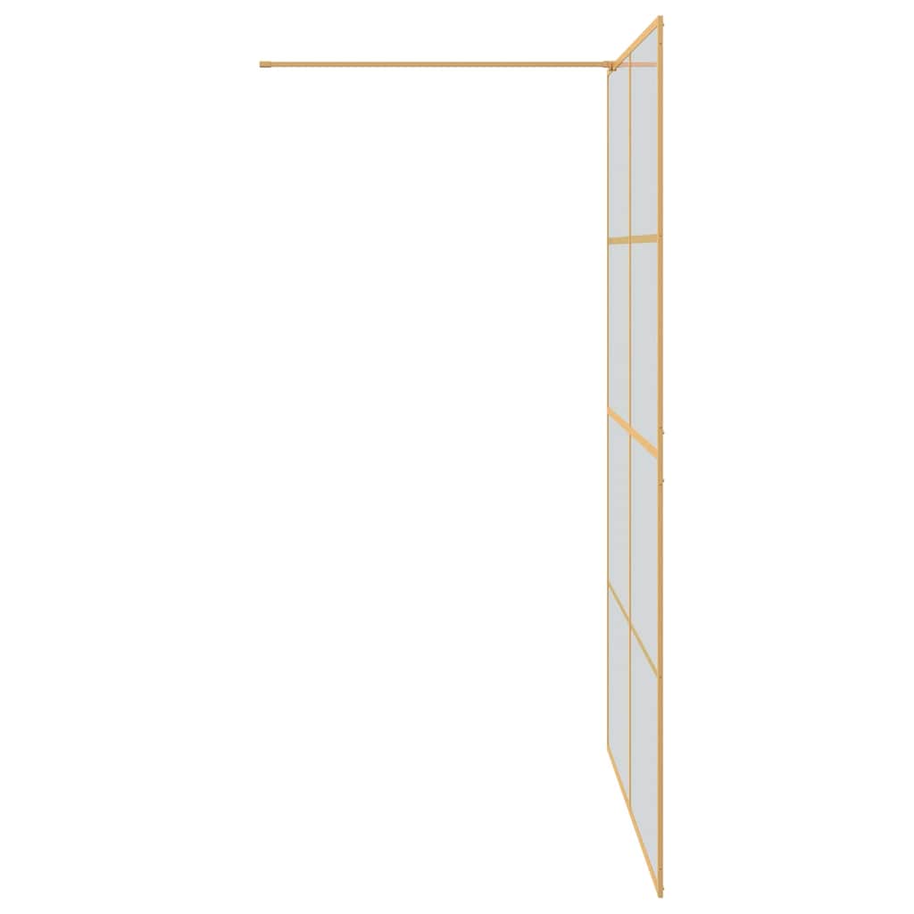 Inloop Douche Wand Goud 140 x 195 cm gehard glas