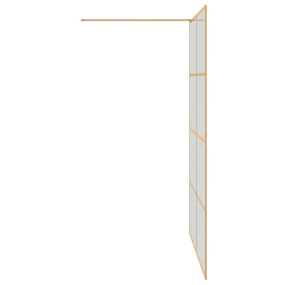 Inloop Douche Wand Goud 140 x 195 cm gehard glas