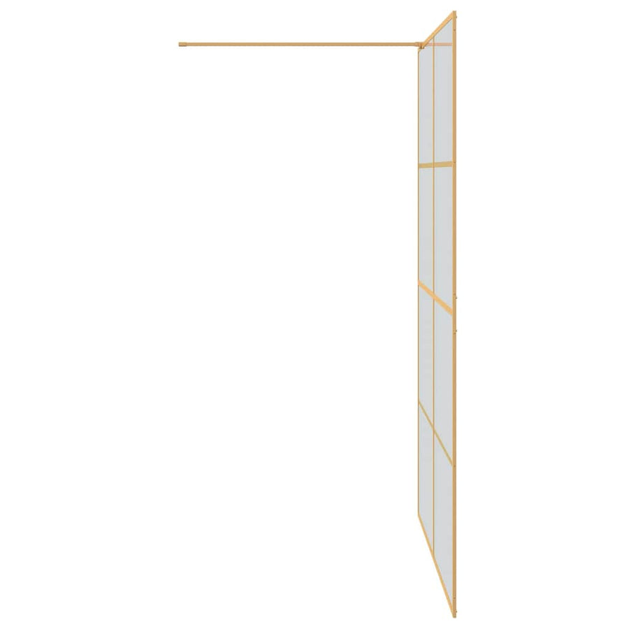 Inloop Douche Wand Goud 140 x 195 cm gehard glas