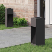 Zonne LED padverlichting 2 stuks 50 cm zwart koudgewalst staal