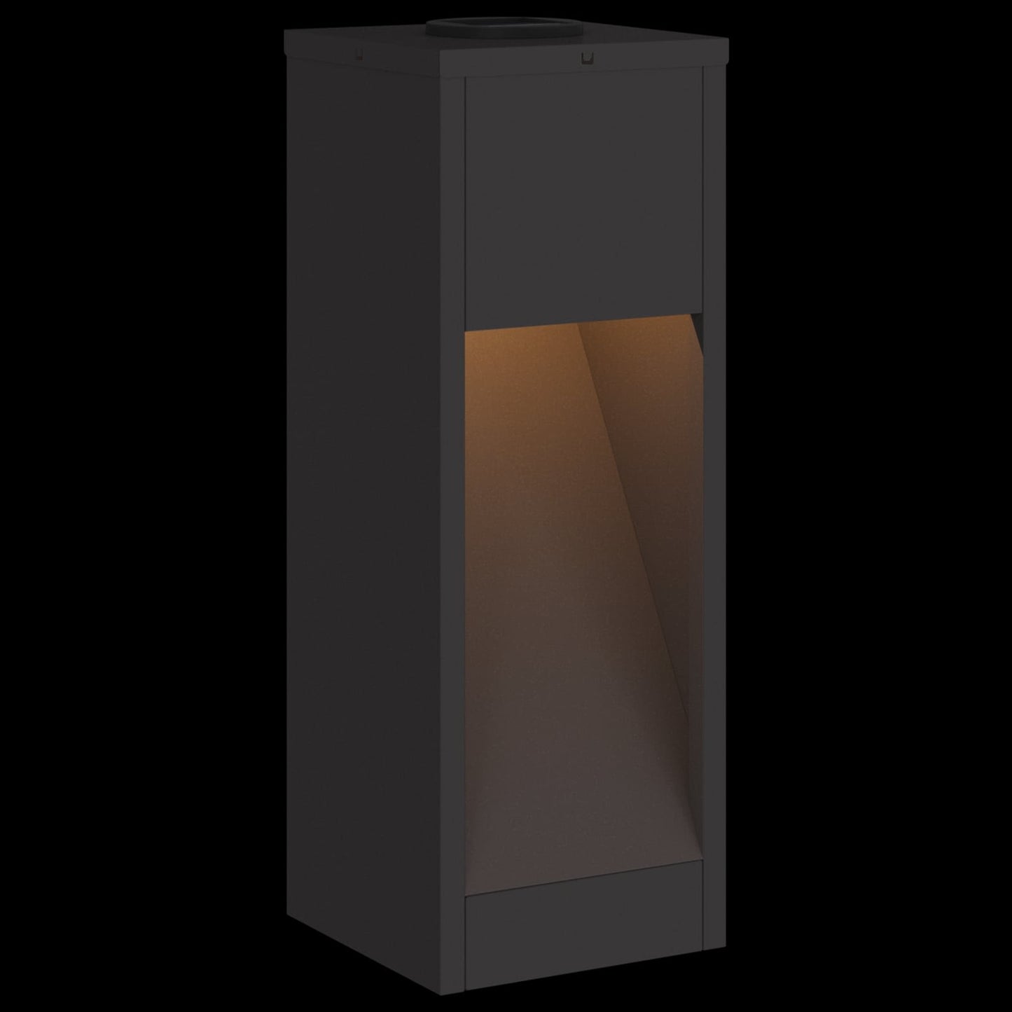 Zonne LED Padverlichting 2 pcs Zwart Koudgewalst staal