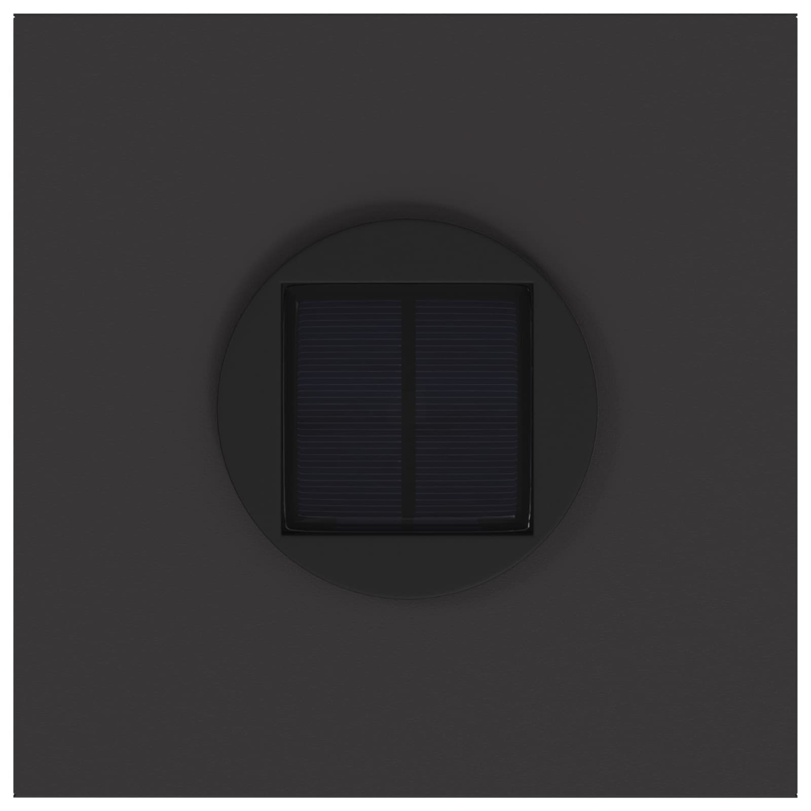 Zonne LED Padverlichting 2 pcs Zwart Koudgewalst staal
