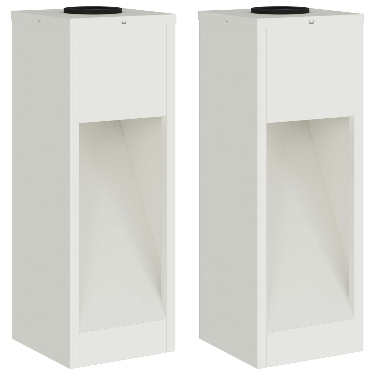 Zonne LED Padverlichting 2 pcs Wit Koudgewalst staal