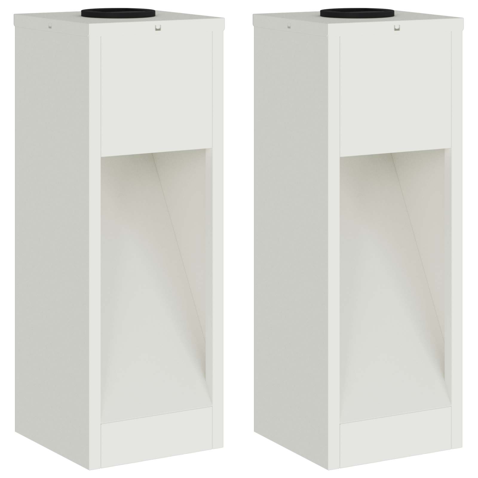 Zonne LED Padverlichting 2 pcs Wit Koudgewalst staal