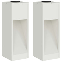 Zonne LED Padverlichting 2 pcs Wit Koudgewalst staal