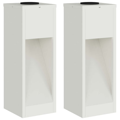 Zonne LED Padverlichting 2 pcs Wit Koudgewalst staal