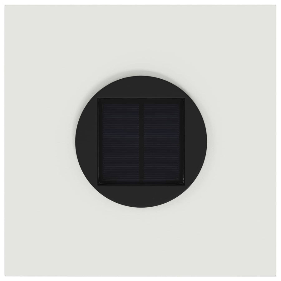 Zonne LED Padverlichting 2 pcs Wit Koudgewalst staal