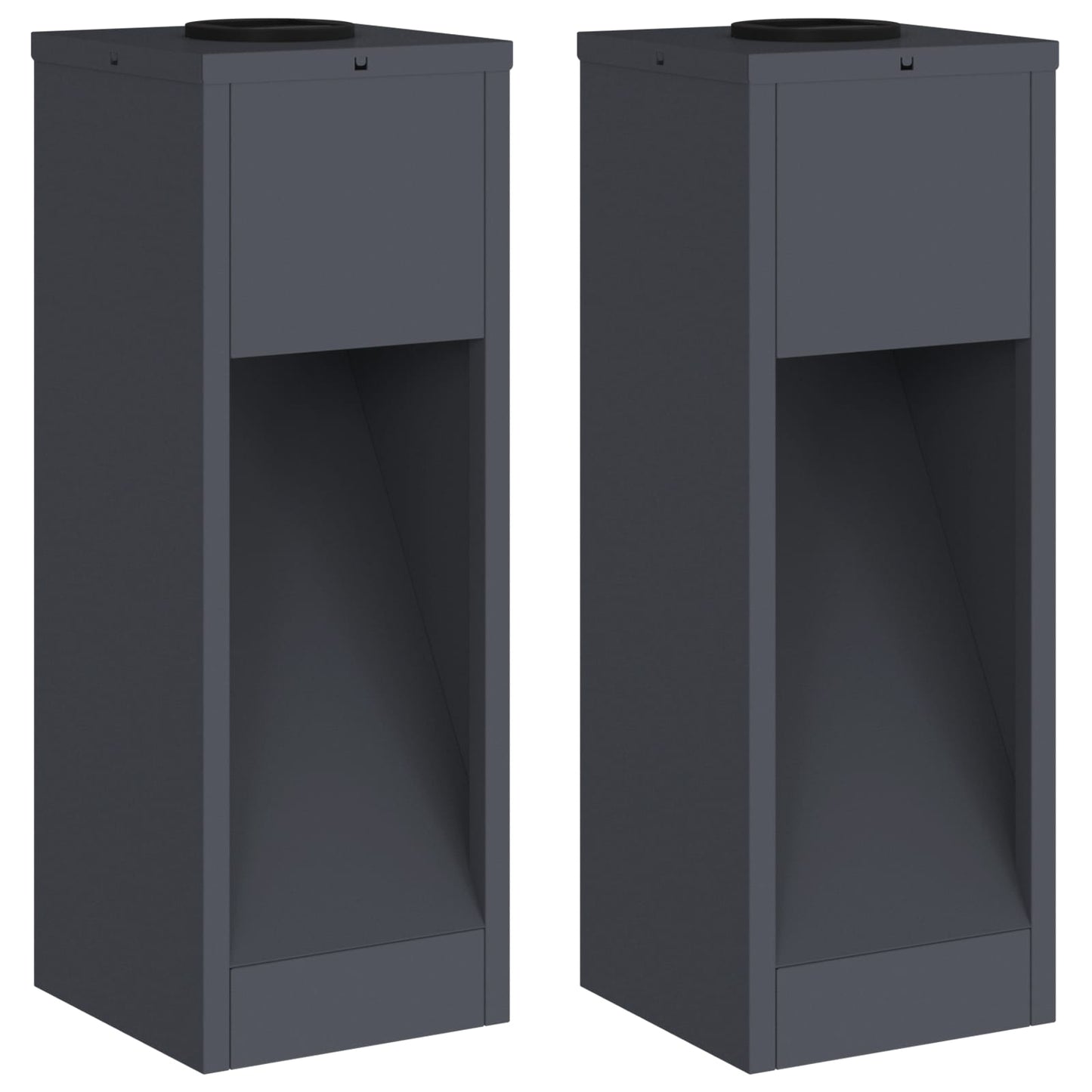 Zonne LED Padverlichting 2 pcs Antraciet Koudgewalst staal