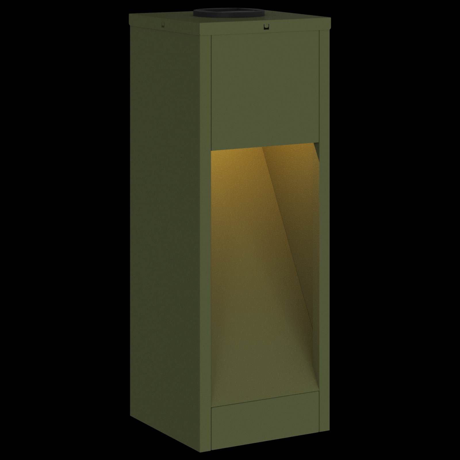Zonne LED Padverlichting 2 pcs Olijf Groen Koudgewalst staal