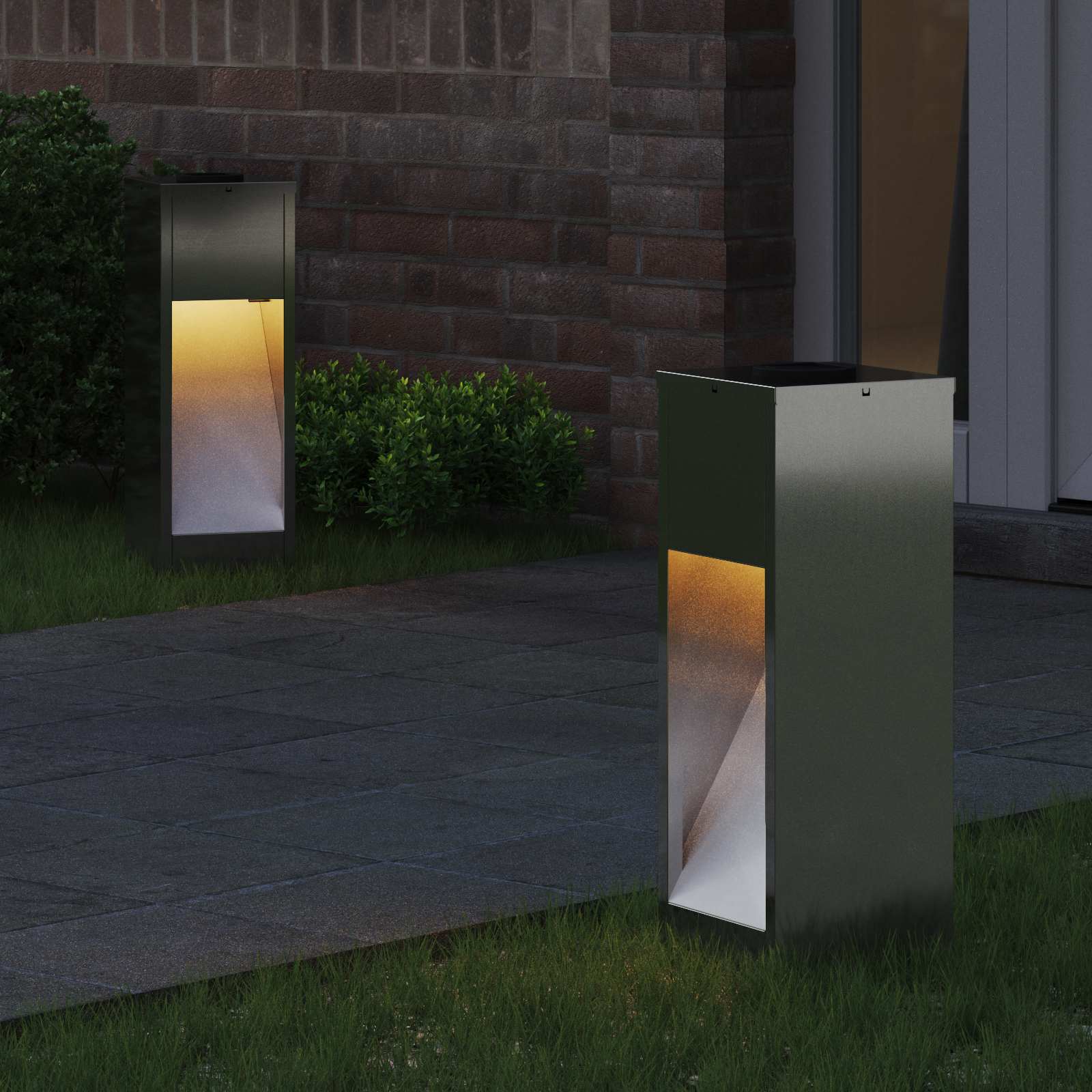 Zonne LED Padverlichting 2 pcs Gegalvaniseerd Gegalvaniseerd