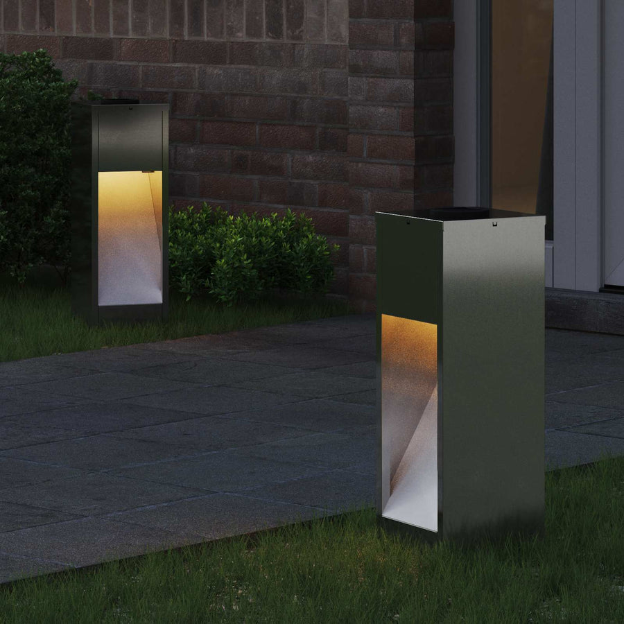 Zonne LED Padverlichting 2 pcs Gegalvaniseerd Gegalvaniseerd