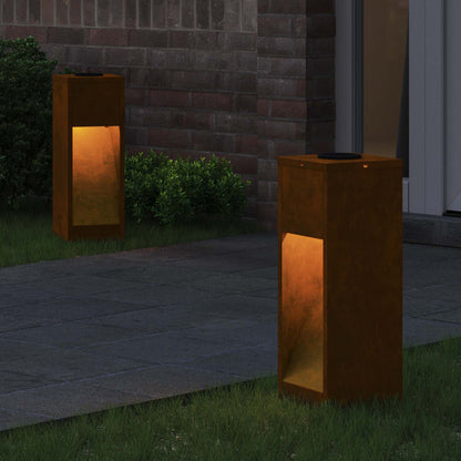 Zonne LED Padverlichting 2 pcs Gegalvaniseerd Gegalvaniseerd
