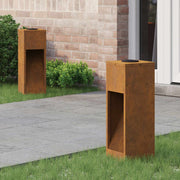 Padverlichting zonne-energie 2 stuks 18x18x50 cm gegalvaniseerd