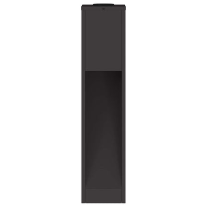 Zonne Led Padverlichting 2 Pcs Koudgewalst Staal 18 x 18 x 80 cm Zwart