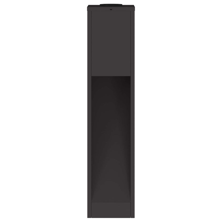 Zonne Led Padverlichting 2 Pcs Koudgewalst Staal 18 x 18 x 80 cm Zwart