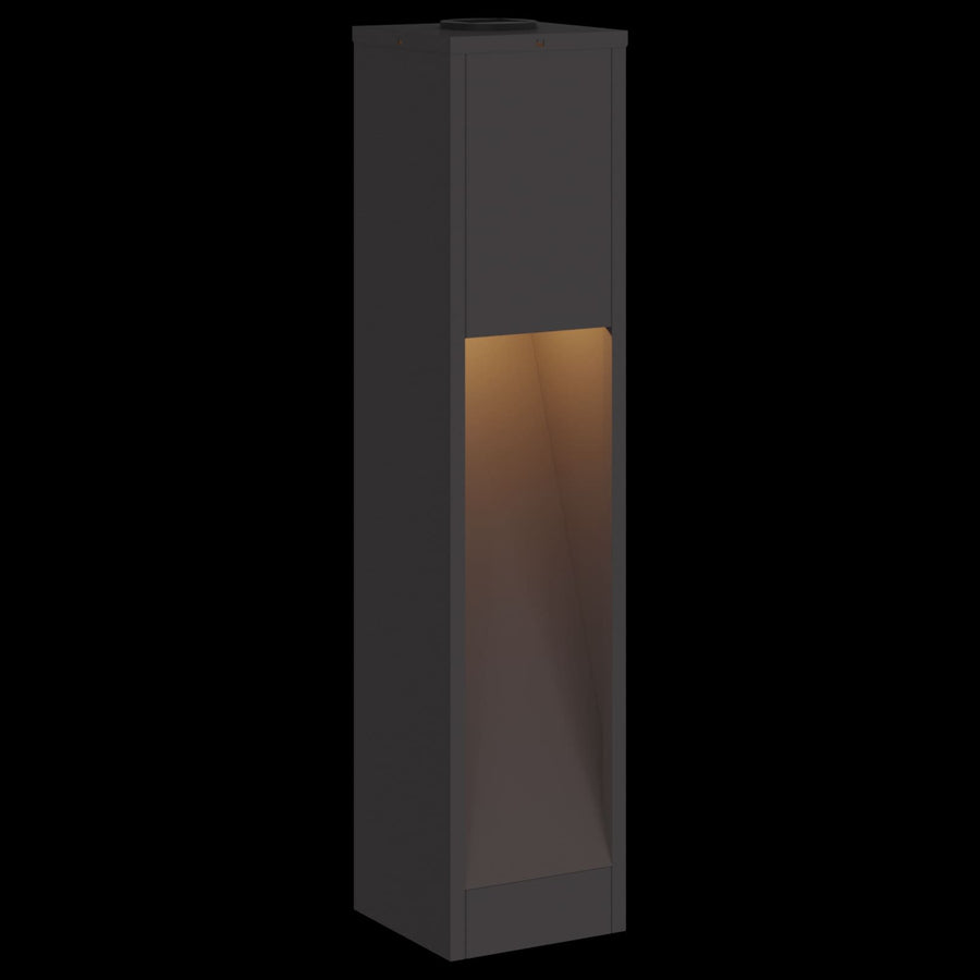 Zonne Led Padverlichting 2 Pcs Koudgewalst Staal 18 x 18 x 80 cm Zwart