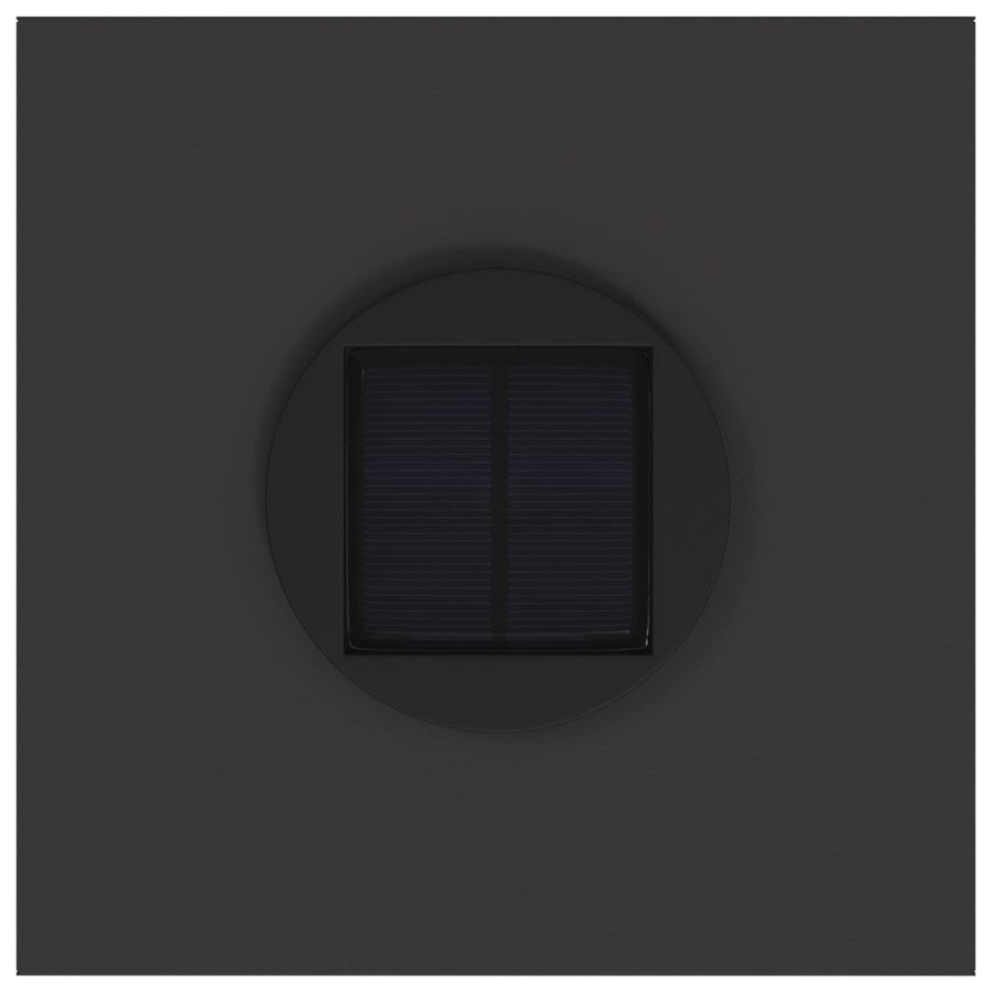 Zonne Led Padverlichting 2 Pcs Koudgewalst Staal 18 x 18 x 80 cm Zwart