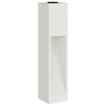 Zonne Led Padverlichting 2 Pcs Koudgewalst Staal 18 x 18 x 80 cm Wit