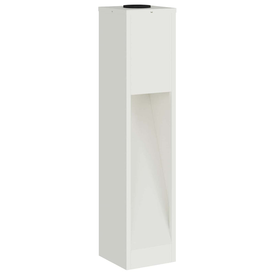 Zonne Led Padverlichting 2 Pcs Koudgewalst Staal 18 x 18 x 80 cm Wit