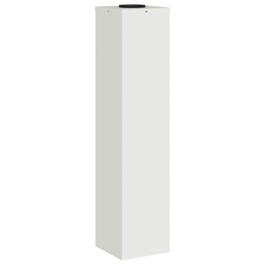 Zonne Led Padverlichting 2 Pcs Koudgewalst Staal 18 x 18 x 80 cm Wit