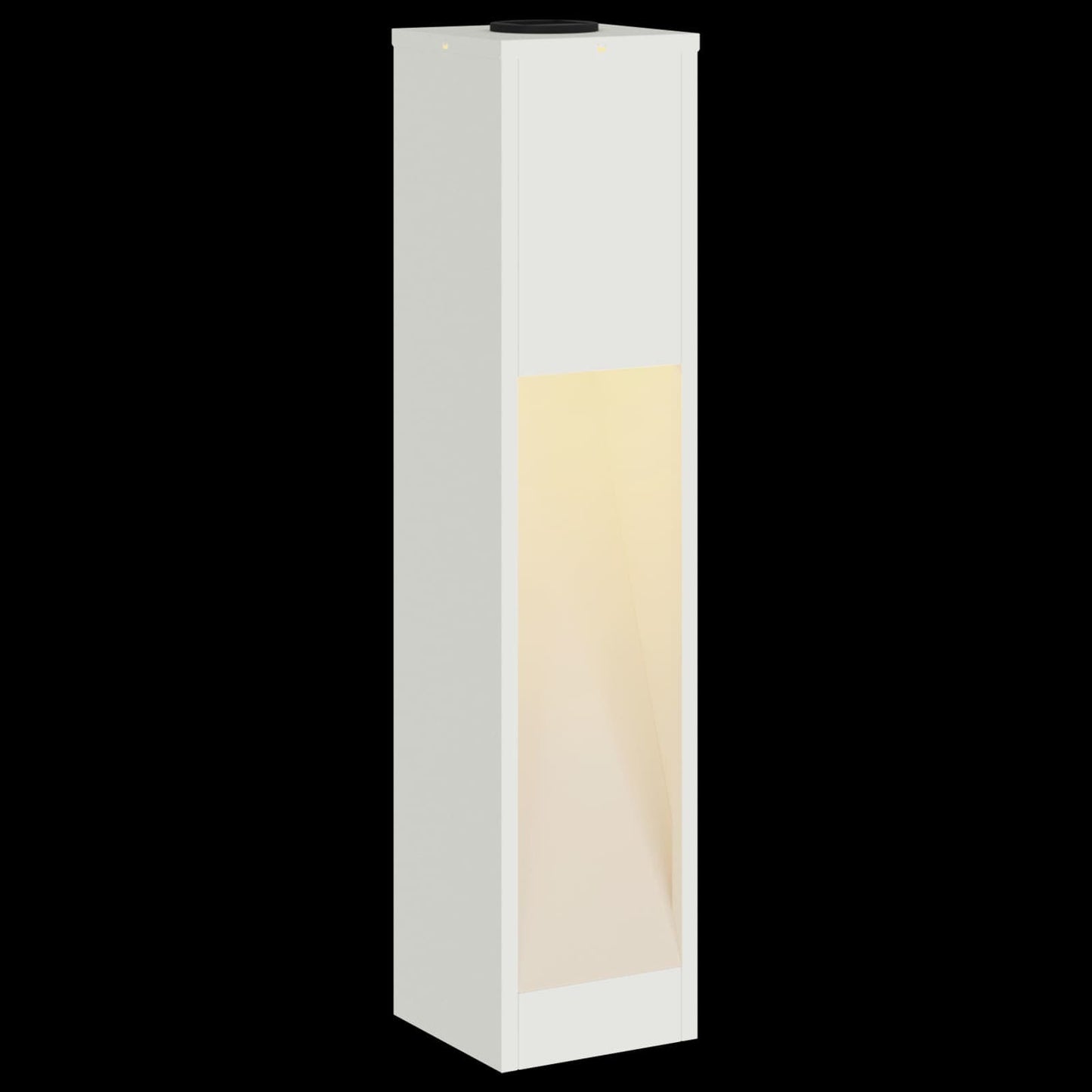 Zonne Led Padverlichting 2 Pcs Koudgewalst Staal 18 x 18 x 80 cm Wit