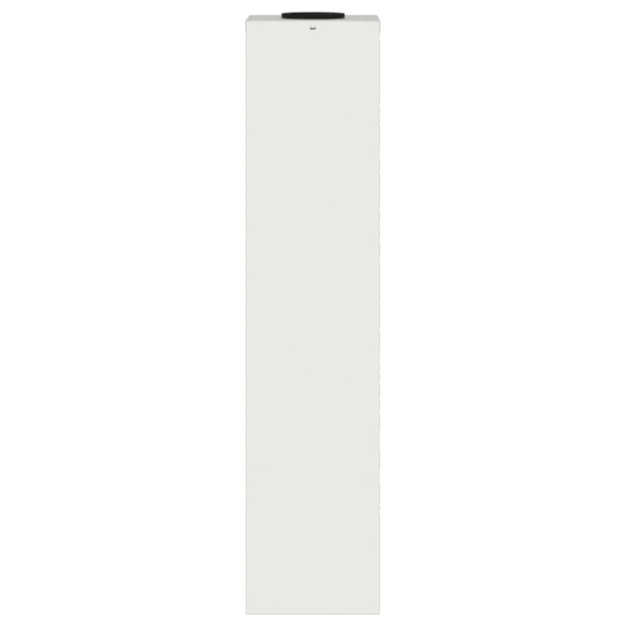 Zonne Led Padverlichting 2 Pcs Koudgewalst Staal 18 x 18 x 80 cm Wit
