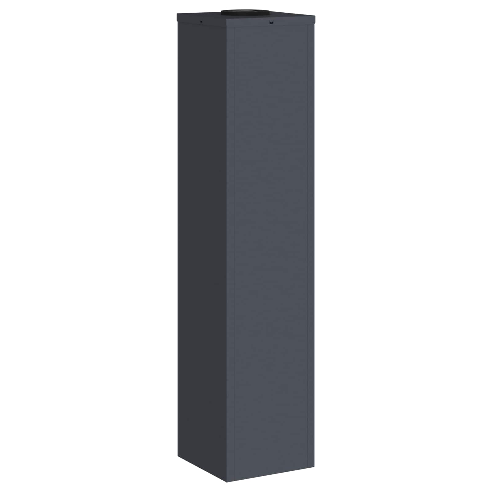 Zonne Led Padverlichting 2 Pcs Koudgewalst Staal 18 x 18 x 80 cm Antraciet