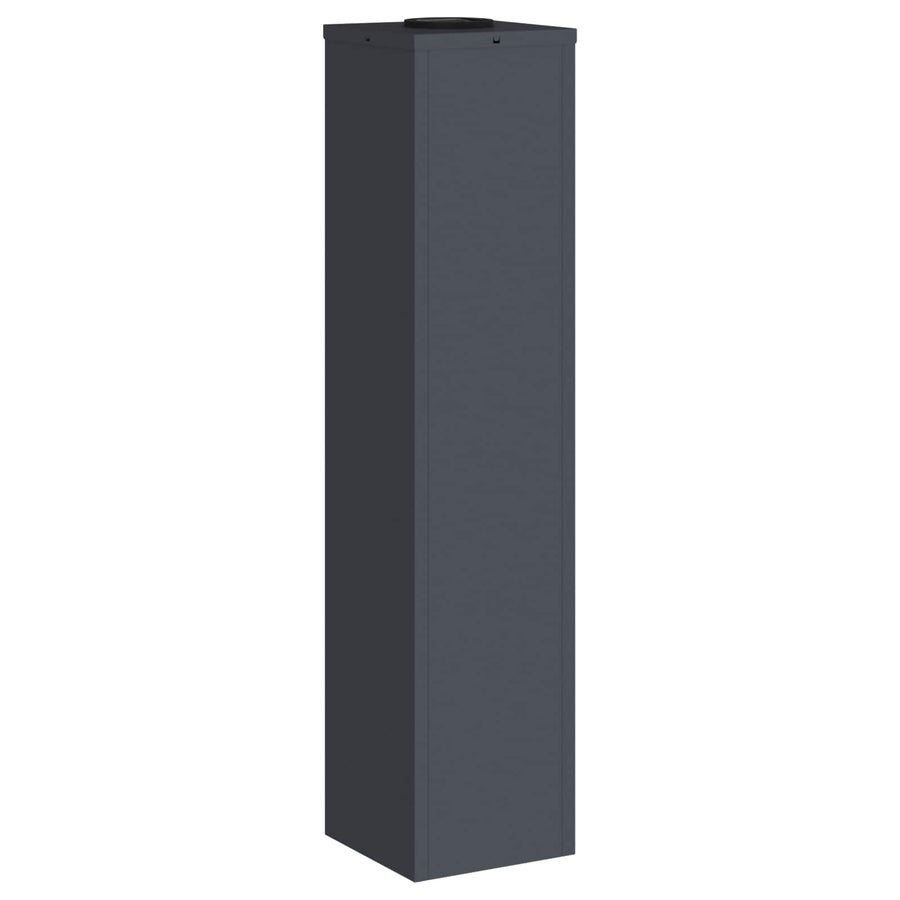 Zonne Led Padverlichting 2 Pcs Koudgewalst Staal 18 x 18 x 80 cm Antraciet