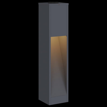 Zonne Led Padverlichting 2 Pcs Koudgewalst Staal 18 x 18 x 80 cm Antraciet