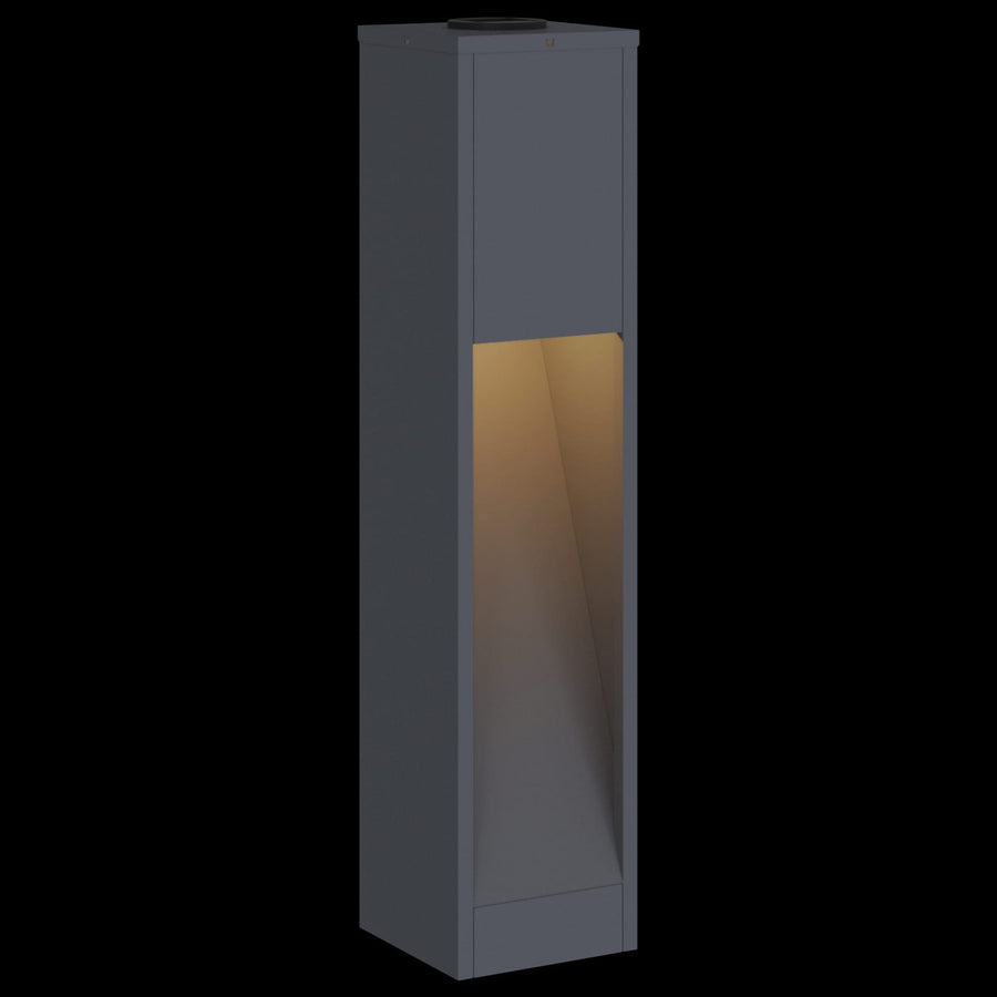 Zonne Led Padverlichting 2 Pcs Koudgewalst Staal 18 x 18 x 80 cm Antraciet