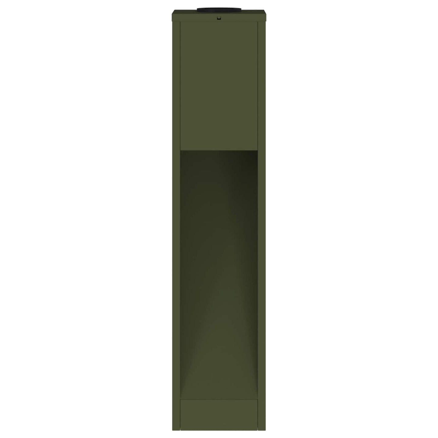 Zonne Led Padverlichting 2 Pcs Olijf Groen Koudgewalst Staal 18 x 18 x 80 cm Olijfgroen