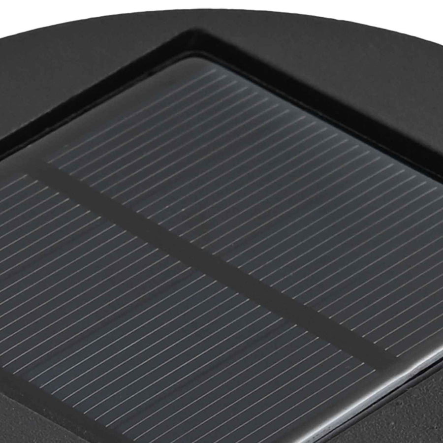 Solar Led Pad Licht Visgraat 2 Pcs Koudgewalst Staal 18 x 18 x 50 cm Zwart