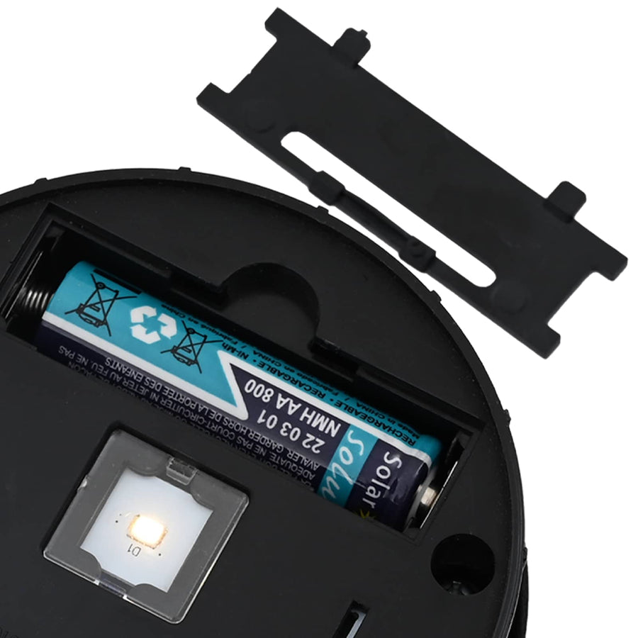 Solar Led Pad Licht Visgraat 2 Pcs Koudgewalst Staal 18 x 18 x 50 cm Zwart